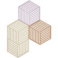 3 stk, Lupine/Warm Sand/Light Terracotta