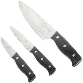 Lion Sabatier Austral Knivsæt 3 Dele, Sort/Stål