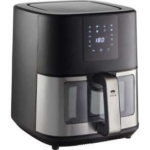 HOLM Airfryer m. Vindue 9 L, Mat Sort