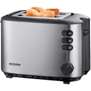 Severin Brødrister 850W, Sort/Stål
