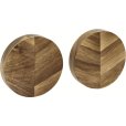 Knivmagnet 2 stk. Ø9 cm, Akacietræ