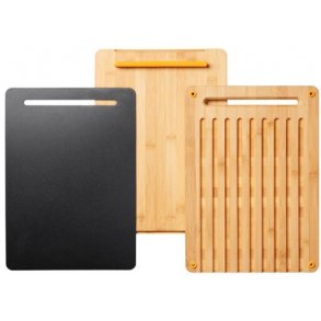 Fiskars Functional Form Skærebræt 3 stk. 27x2,2x44 cm, Bambus