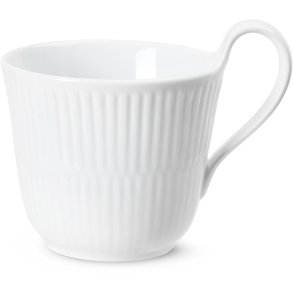 Royal Copenhagen Hvid Riflet Højhankskop 25 cl