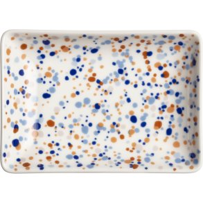 Iittala Oiva Toikka Tallerken 10x15 cm, Helle Blå-brun