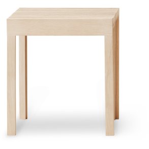 Form & Refine Lightweight Taburet H45 cm, Hvidolieret Eg