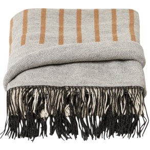 Form & Refine Aymara Plaid 130x190 cm, Lysegrå/Creme/Okker/Mørkegrå