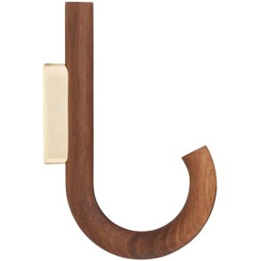GEJST Hook Krog 19 cm, Valnød/Messing