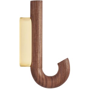 GEJST Hook Krog 13,3 cm, Valnød/Messing