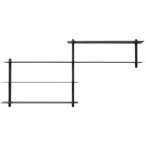 GEJST Nivo Hylde B 118 cm, Sort Ask/Sort
