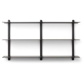 GEJST Nivo Hylde D 118x25 cm, Sort Ask/Sort