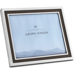 Georg Jensen Manhattan Billedramme 30x25 cm, Blankt Stål/Læder