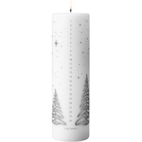Georg Jensen Kalenderlys H25 cm, Sølvtryk