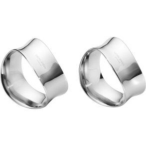 Georg Jensen Cobra Servietringe 2 stk. Ø4 cm, Blankt Stål