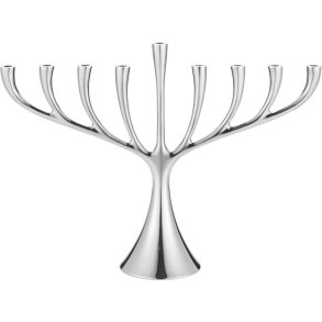 Georg Jensen Cobra Menorah-lysestage H27 cm, Blankt Stål