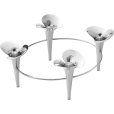 Lysestage H15 cm, Blankt