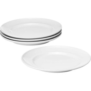 Georg Jensen Henning Koppel Tallerken 4 stk. 22 cm, Hvid