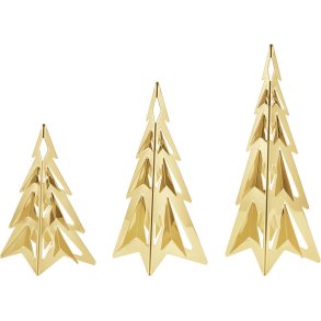 Georg Jensen Juletræ 2024 3 stk, Guldbelagt