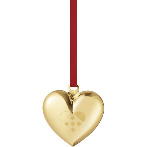Georg Jensen Julehjerte 5,6 cm, Guldbelagt