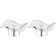 Fyrfadsstage 2 stk. H4,9 cm, Blankt Stål
