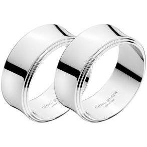 Georg Jensen Pyramide Servietringe 2 stk, Blankt Stål