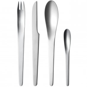 Georg Jensen Arne Jacobsen Bestiksæt 16 Dele, Mat Stål