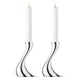 Lysestage 2 stk. 16 cm, Blankt Stål
