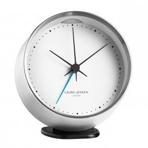 Georg Jensen Henning Koppel Ur m. Alarm 10 cm, Stål/Hvid