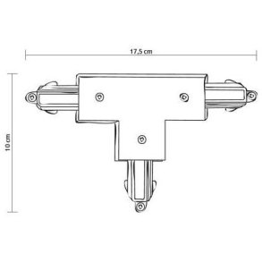Halo Design T-stykke, Hvid