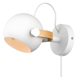 Halo Design D.C Væglampe Ø12 cm, Hvid/Eg