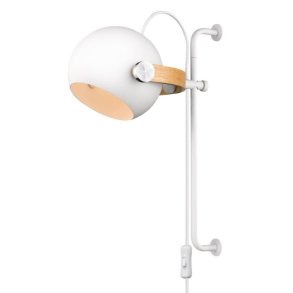 Halo Design D.C Væglampe Ø18 cm, Hvid/Eg