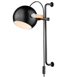 Halo Design D.C Væglampe Ø18 cm, Sort/Eg