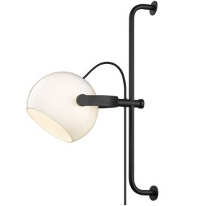 Halo Design D.C Opalic Væglampe Ø18 cm, Opal/Sort Eg