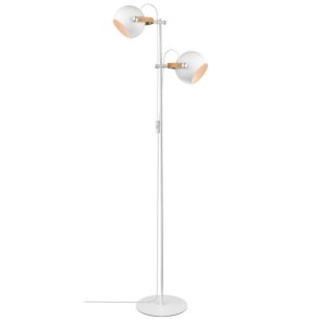 Halo Design D.C Gulvlampe 2 Arme Ø18 cm, Hvid/Eg