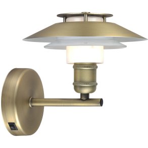 Halo Design 1123 Væglampe Ø18 cm, Oxid Messing