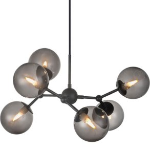 Halo Design Atom Lysekrone Ø57 cm, Smoke