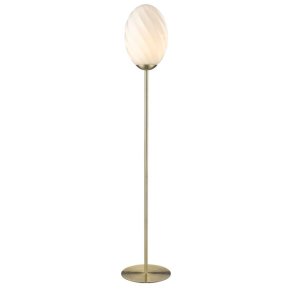 Halo Design Twist Gulvlampe Ø25 cm, Opal/Messing