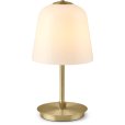 Trådløs Bordlampe LED H28 cm, Opal/Antik