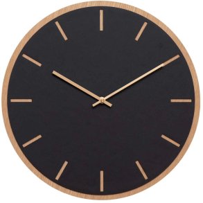 Hemverk Vægur Ø38 cm, Nero/Guld/Eg