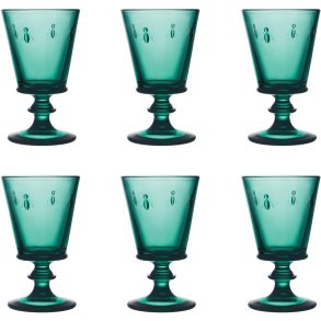 La Rochére Abeille Vinglas 6 stk. 24 cl, Smaragdgrøn