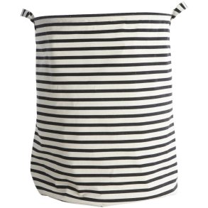 House Doctor Stripes Vasketøjspose H50 cm, Sort