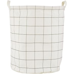 House Doctor Squares Vasketøjspose H50 cm, Hvid/Sort