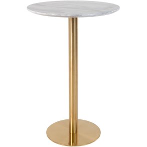 House Nordic Bolzano Barbord H105 cm, Hvid/Messing