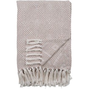 House Nordic Cort Plaid 130x160 cm, Råhvid/Beige