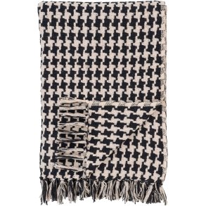 House Nordic Side Plaid 130x180 cm, Sort/Beige