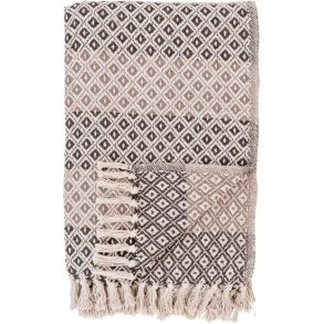 House Nordic Alanya Plaid 130x180 cm, Brun/Beige/Hvid