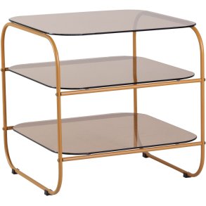 Hübsch Echo Sidebord H42 cm, Brun/Orange