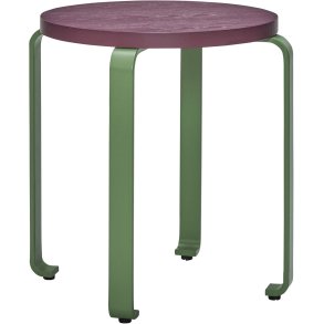 Hübsch Smile Skammel H46,5 cm, Burgundy/Grøn
