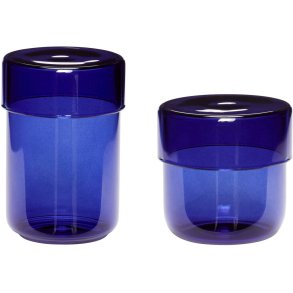 Hübsch Pop Opbevaringsglas 2 stk, Blå