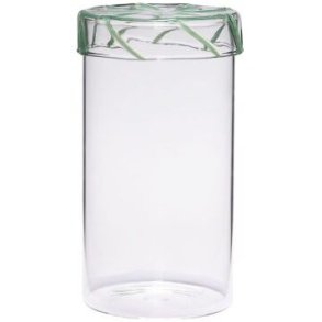 Hübsch Heir Opbevaringsglas H20 cm, Grøn