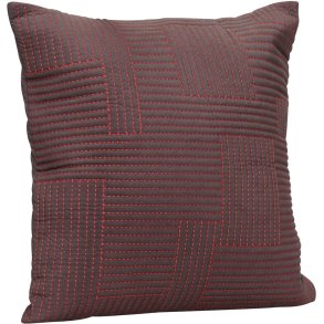 Hübsch Floy Pude 60x60 cm, Brun/Rød